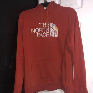 North Face red hoodie